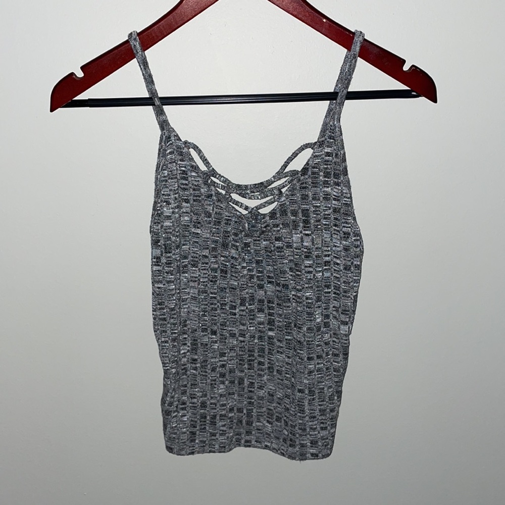 American Eagle Lace-up Knit Tank Top